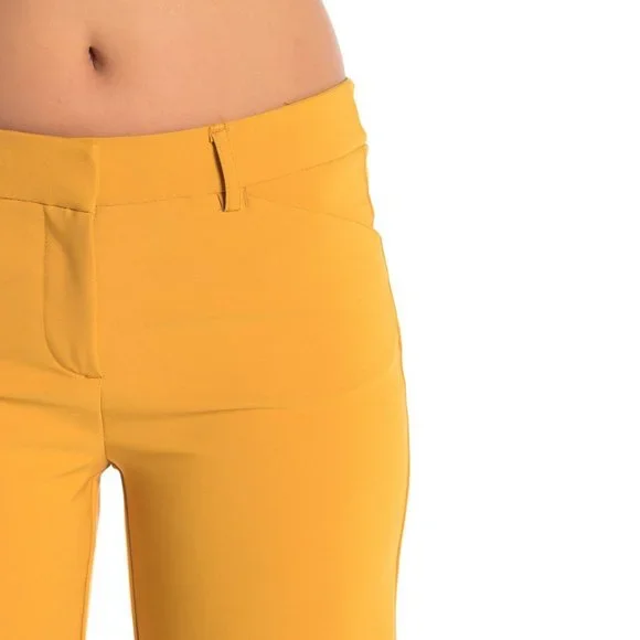 NEW Nanette Lapore Mustard Slim Leg Pants, Size 2 - Picture 3 of 13